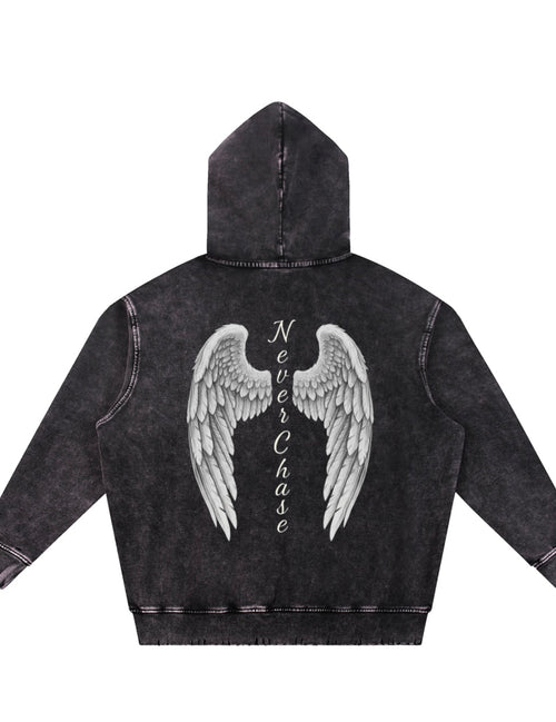 Acid-Washed Ghost, Never Chase Hoodie