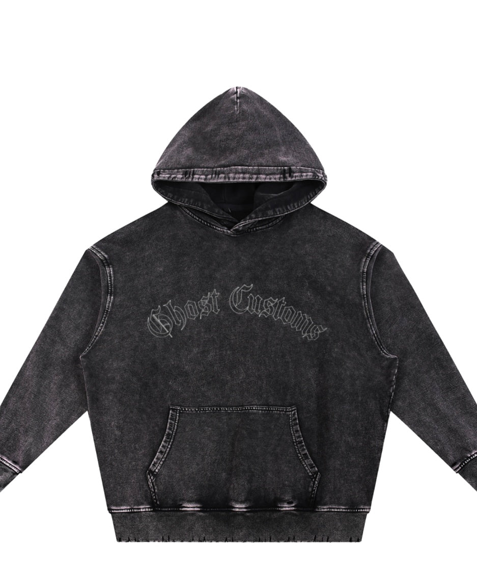 Acid-Washed Ghost, Never Chase Hoodie